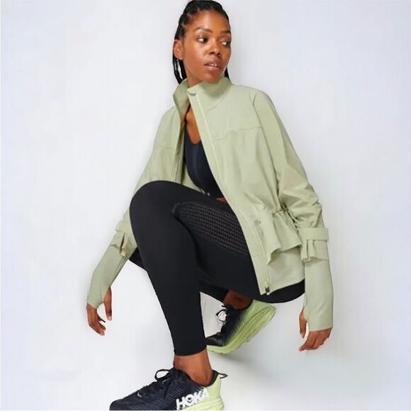 Sweaty Betty Fast Lane Running Jacket In Sage Green Size Medium - Picture 2 of 12